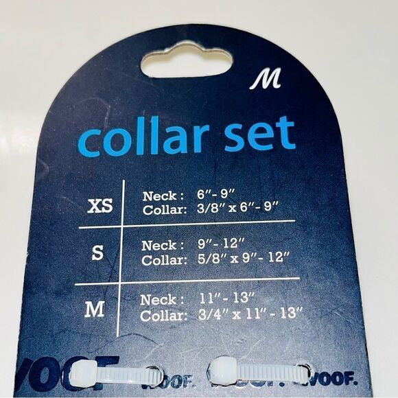 WOOF DogĀ Collar Set of 2 SkullsāDice Daggers Hearts SizeāMedium - Picture 6 of 9